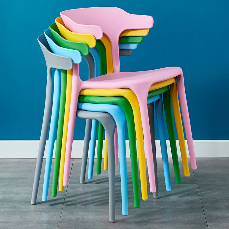 Plastic Scandinavian Arm Chair Kitchen Dining Room Open Back Chair Clearhalo 'Dining Chairs' 'Dining Tables & Seating' 'dining_chair' 'furn' 'furn_dining_chair' 'Furniture' 'furniture_dining_chair' 'Kitchen & Dining Furniture' 5054212