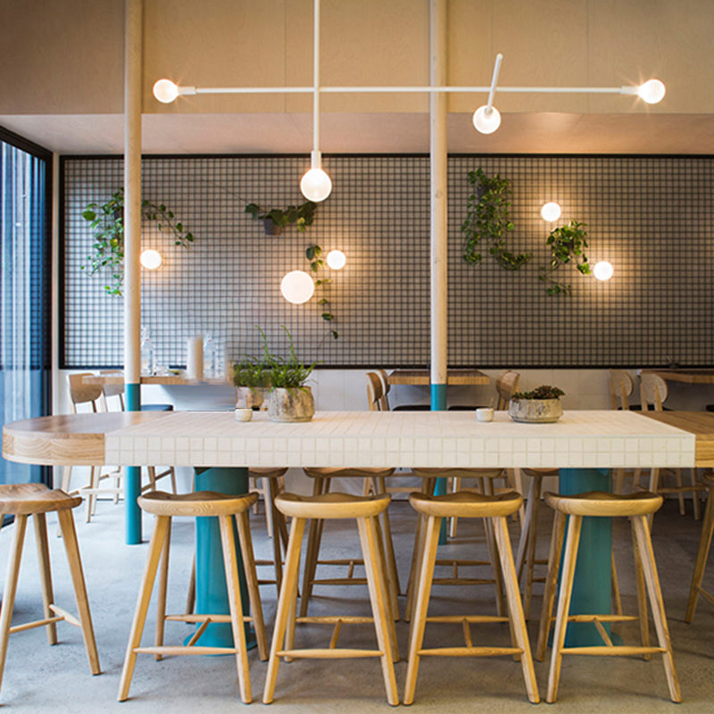 Modern Armless Counter Stool Wood Cafe Bar Stool with Wooden Seat and Pedal Clearhalo 'Bar Furniture' 'Bar Stools' 'bar_stools' 'furn' 'furn_bar_stools' 'Furniture' 'furniture_bar_stools' 'Kitchen & Dining Furniture' 5054820