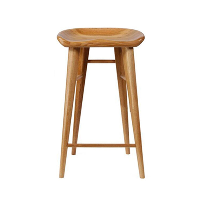 Modern Armless Counter Stool Wood Cafe Bar Stool with Wooden Seat and Pedal Clearhalo 'Bar Furniture' 'Bar Stools' 'bar_stools' 'furn' 'furn_bar_stools' 'Furniture' 'furniture_bar_stools' 'Kitchen & Dining Furniture' 5054827