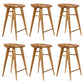 Modern Armless Counter Stool Wood Cafe Bar Stool with Wooden Seat and Pedal Light Brown 6 Piece Set Counter Stool(26"H) Clearhalo 'Bar Furniture' 'Bar Stools' 'bar_stools' 'furn' 'furn_bar_stools' 'Furniture' 'furniture_bar_stools' 'Kitchen & Dining Furniture' 5054828