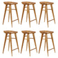 Modern Armless Counter Stool Wood Cafe Bar Stool with Wooden Seat and Pedal Light Brown 6 Piece Set Bar Stool(30"H) Clearhalo 'Bar Furniture' 'Bar Stools' 'bar_stools' 'furn' 'furn_bar_stools' 'Furniture' 'furniture_bar_stools' 'Kitchen & Dining Furniture' 5054832