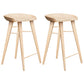 Modern Armless Counter Stool Wood Cafe Bar Stool with Wooden Seat and Pedal Natural 2 Piece Set Counter Stool(26"H) Clearhalo 'Bar Furniture' 'Bar Stools' 'bar_stools' 'furn' 'furn_bar_stools' 'Furniture' 'furniture_bar_stools' 'Kitchen & Dining Furniture' 5054838