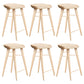 Modern Armless Counter Stool Wood Cafe Bar Stool with Wooden Seat and Pedal Natural 6 Piece Set Counter Stool(26"H) Clearhalo 'Bar Furniture' 'Bar Stools' 'bar_stools' 'furn' 'furn_bar_stools' 'Furniture' 'furniture_bar_stools' 'Kitchen & Dining Furniture' 5054840