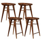 Modern Armless Counter Stool Wood Cafe Bar Stool with Wooden Seat and Pedal Walnut 4 Piece Set Short Stool(22"H) Clearhalo 'Bar Furniture' 'Bar Stools' 'bar_stools' 'furn' 'furn_bar_stools' 'Furniture' 'furniture_bar_stools' 'Kitchen & Dining Furniture' 5054843
