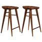 Modern Armless Counter Stool Wood Cafe Bar Stool with Wooden Seat and Pedal Walnut 2 Piece Set Bar Stool(30"H) Clearhalo 'Bar Furniture' 'Bar Stools' 'bar_stools' 'furn' 'furn_bar_stools' 'Furniture' 'furniture_bar_stools' 'Kitchen & Dining Furniture' 5054850