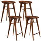Modern Armless Counter Stool Wood Cafe Bar Stool with Wooden Seat and Pedal Walnut 4 Piece Set Bar Stool(30"H) Clearhalo 'Bar Furniture' 'Bar Stools' 'bar_stools' 'furn' 'furn_bar_stools' 'Furniture' 'furniture_bar_stools' 'Kitchen & Dining Furniture' 5054851