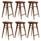 Modern Armless Counter Stool Wood Cafe Bar Stool with Wooden Seat and Pedal Walnut 6 Piece Set Bar Stool(30"H) Clearhalo 'Bar Furniture' 'Bar Stools' 'bar_stools' 'furn' 'furn_bar_stools' 'Furniture' 'furniture_bar_stools' 'Kitchen & Dining Furniture' 5054852