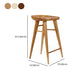 Modern Armless Counter Stool Wood Cafe Bar Stool with Wooden Seat and Pedal Clearhalo 'Bar Furniture' 'Bar Stools' 'bar_stools' 'furn' 'furn_bar_stools' 'Furniture' 'furniture_bar_stools' 'Kitchen & Dining Furniture' 5054855