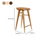 Modern Armless Counter Stool Wood Cafe Bar Stool with Wooden Seat and Pedal Clearhalo 'Bar Furniture' 'Bar Stools' 'bar_stools' 'furn' 'furn_bar_stools' 'Furniture' 'furniture_bar_stools' 'Kitchen & Dining Furniture' 5054856