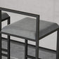 Modern Backrest Counter Stool Iron Kitchen Bar Stool with Velvet Cushion and Pedal Clearhalo 'Bar Furniture' 'Bar Stools' 'bar_stools' 'furn' 'furn_bar_stools' 'Furniture' 'furniture_bar_stools' 'Kitchen & Dining Furniture' 5054871