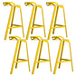 Modern Armless Backrest Counter Stool Iron Cafe Bar Stool with Seat Yellow 6 Piece Set Clearhalo 'Bar Furniture' 'Bar Stools' 'bar_stools' 'furn' 'furn_bar_stools' 'Furniture' 'furniture_bar_stools' 'Kitchen & Dining Furniture' 5054899