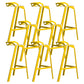 Modern Armless Backrest Counter Stool Iron Cafe Bar Stool with Seat Yellow 8 Piece Set Clearhalo 'Bar Furniture' 'Bar Stools' 'bar_stools' 'furn' 'furn_bar_stools' 'Furniture' 'furniture_bar_stools' 'Kitchen & Dining Furniture' 5054900