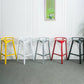 Modern Armless Backrest Counter Stool Iron Cafe Bar Stool with Seat Clearhalo 'Bar Furniture' 'Bar Stools' 'bar_stools' 'furn' 'furn_bar_stools' 'Furniture' 'furniture_bar_stools' 'Kitchen & Dining Furniture' 5054903
