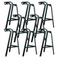Modern Armless Backrest Counter Stool Iron Cafe Bar Stool with Seat Black 8 Piece Set Clearhalo 'Bar Furniture' 'Bar Stools' 'bar_stools' 'furn' 'furn_bar_stools' 'Furniture' 'furniture_bar_stools' 'Kitchen & Dining Furniture' 5054906