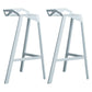 Modern Armless Backrest Counter Stool Iron Cafe Bar Stool with Seat White 2 Piece Set Clearhalo 'Bar Furniture' 'Bar Stools' 'bar_stools' 'furn' 'furn_bar_stools' 'Furniture' 'furniture_bar_stools' 'Kitchen & Dining Furniture' 5054907