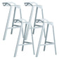 Modern Armless Backrest Counter Stool Iron Cafe Bar Stool with Seat White 4 Piece Set Clearhalo 'Bar Furniture' 'Bar Stools' 'bar_stools' 'furn' 'furn_bar_stools' 'Furniture' 'furniture_bar_stools' 'Kitchen & Dining Furniture' 5054908