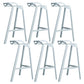 Modern Armless Backrest Counter Stool Iron Cafe Bar Stool with Seat White 6 Piece Set Clearhalo 'Bar Furniture' 'Bar Stools' 'bar_stools' 'furn' 'furn_bar_stools' 'Furniture' 'furniture_bar_stools' 'Kitchen & Dining Furniture' 5054909