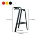 Modern Armless Backrest Counter Stool Iron Cafe Bar Stool with Seat Clearhalo 'Bar Furniture' 'Bar Stools' 'bar_stools' 'furn' 'furn_bar_stools' 'Furniture' 'furniture_bar_stools' 'Kitchen & Dining Furniture' 5054911