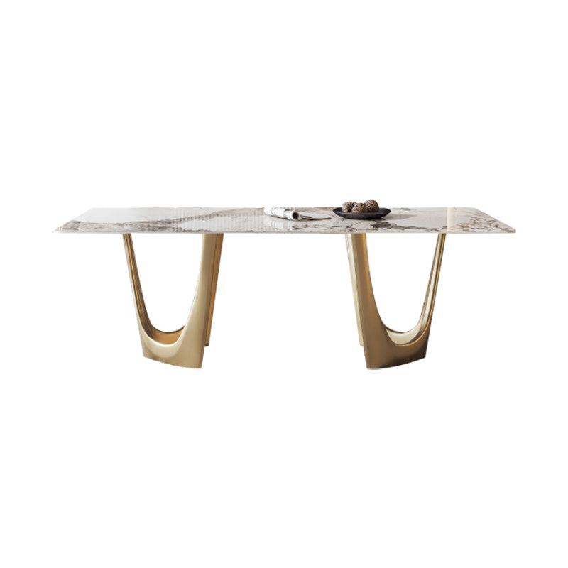 Luxury Sintered Stone Dining Set Rectangle 1/4/5/7 Pieces Dining Room Table Set Clearhalo 'Dining Room Sets' 'Dining Tables & Seating' 'dining_room_set' 'furn' 'furn_dining_room_set' 'Furniture' 'furniture_dining_room_set' 'Kitchen & Dining Furniture' 5055602