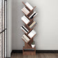 Contemporary Style Geometric Bookcase Vertical Closed Back Book Shelf 14.6"L x 8.3"W x 58.1"H Brown Clearhalo 'Bookcases' 'furn' 'furn_bookcases' 'Furniture' 'furniture_bookcases' 'Office Furniture' 5055729