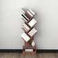 Contemporary Style Geometric Bookcase Vertical Closed Back Book Shelf 14.6"L x 8.3"W x 48.1"H Brown Clearhalo 'Bookcases' 'furn' 'furn_bookcases' 'Furniture' 'furniture_bookcases' 'Office Furniture' 5055732