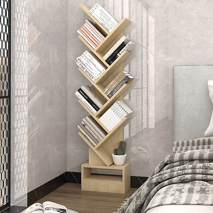 Contemporary Style Geometric Bookcase Vertical Closed Back Book Shelf Clearhalo 'Bookcases' 'furn' 'furn_bookcases' 'Furniture' 'furniture_bookcases' 'Office Furniture' 5055740