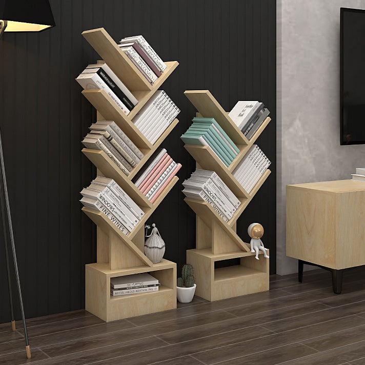 Contemporary Style Geometric Bookcase Vertical Closed Back Book Shelf Clearhalo 'Bookcases' 'furn' 'furn_bookcases' 'Furniture' 'furniture_bookcases' 'Office Furniture' 5055741