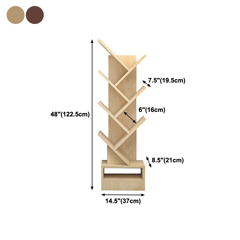 Contemporary Style Geometric Bookcase Vertical Closed Back Book Shelf Clearhalo 'Bookcases' 'furn' 'furn_bookcases' 'Furniture' 'furniture_bookcases' 'Office Furniture' 5055744