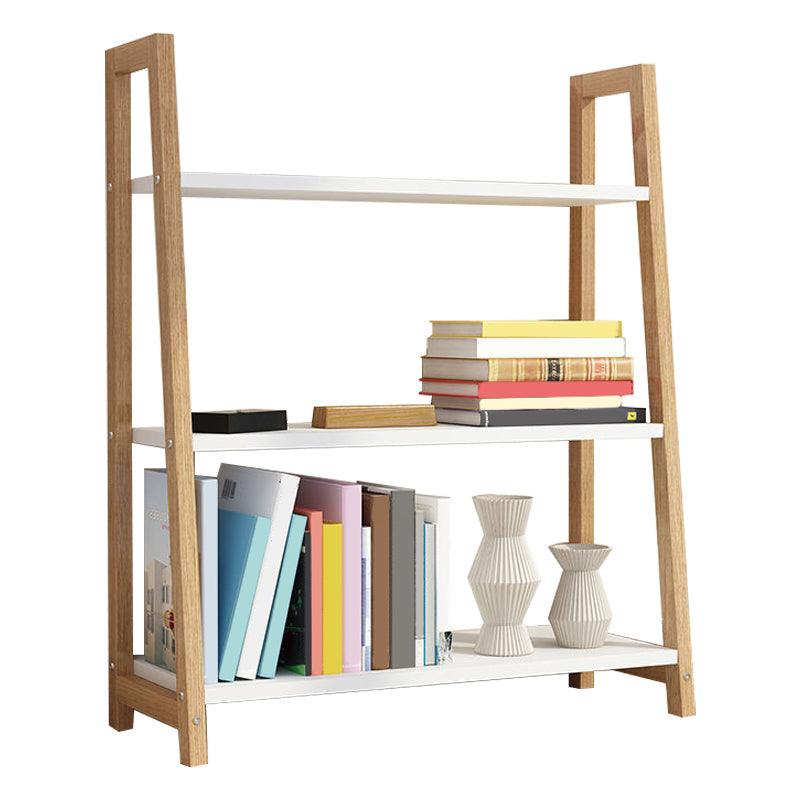 Open Back Bookshelf Contemporary Style Bookcase for Study Room Office 28"L x 14"W x 35"H Natural Clearhalo 'Bookcases' 'furn' 'furn_bookcases' 'Furniture' 'furniture_bookcases' 'Office Furniture' 5055750
