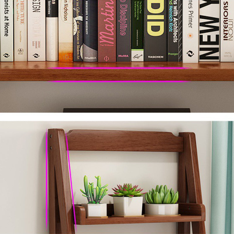 Rubber Wood Ladder Bookshelf Contemporary Open Bookcase for Home Office Clearhalo 'Bookcases' 'furn' 'furn_bookcases' 'Furniture' 'furniture_bookcases' 'Office Furniture' 5055788