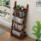 Rubber Wood Ladder Bookshelf Contemporary Open Bookcase for Home Office 24"L x 15.7"W x 55.1"H Walnut Bookcases Clearhalo 'Bookcases' 'furn' 'furn_bookcases' 'Furniture' 'furniture_bookcases' 'Office Furniture' 5055789