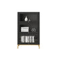 Glam Bookshelf Standard Wooden Shelf Bookcase with Cabinets for Office 29.4"L x 11.8"W x 50.2"H Black Clearhalo 'Bookcases' 'furn' 'furn_bookcases' 'Furniture' 'furniture_bookcases' 'Office Furniture' 5055802