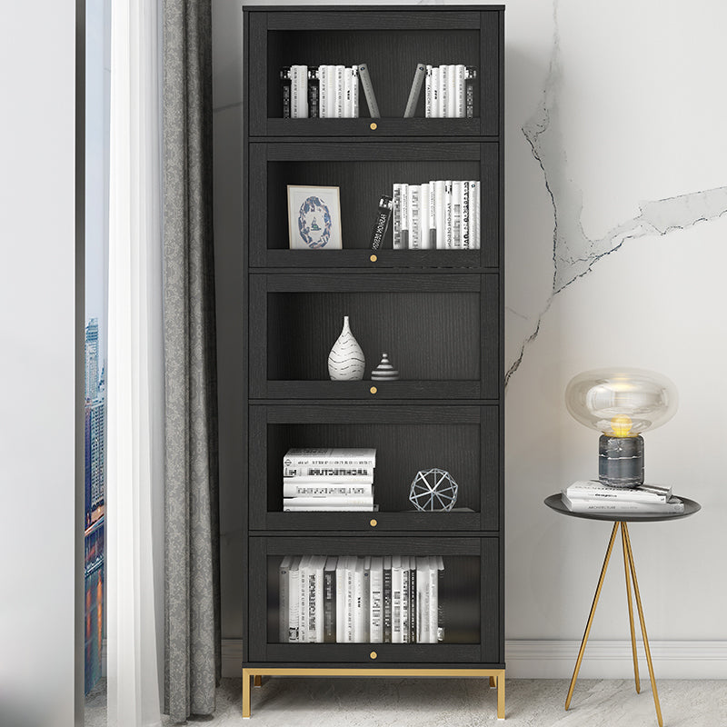 Glam Bookshelf Standard Wooden Shelf Bookcase with Cabinets for Office Clearhalo 'Bookcases' 'furn' 'furn_bookcases' 'Furniture' 'furniture_bookcases' 'Office Furniture' 5055807