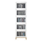 Glam Bookshelf Standard Wooden Shelf Bookcase with Cabinets for Office 21.5"L x 11.8"W x 79.5"H White Clearhalo 'Bookcases' 'furn' 'furn_bookcases' 'Furniture' 'furniture_bookcases' 'Office Furniture' 5055820