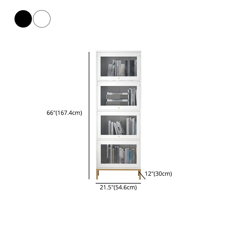 Glam Bookshelf Standard Wooden Shelf Bookcase with Cabinets for Office Clearhalo 'Bookcases' 'furn' 'furn_bookcases' 'Furniture' 'furniture_bookcases' 'Office Furniture' 5055823