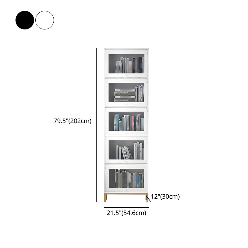 Glam Bookshelf Standard Wooden Shelf Bookcase with Cabinets for Office Clearhalo 'Bookcases' 'furn' 'furn_bookcases' 'Furniture' 'furniture_bookcases' 'Office Furniture' 5055824