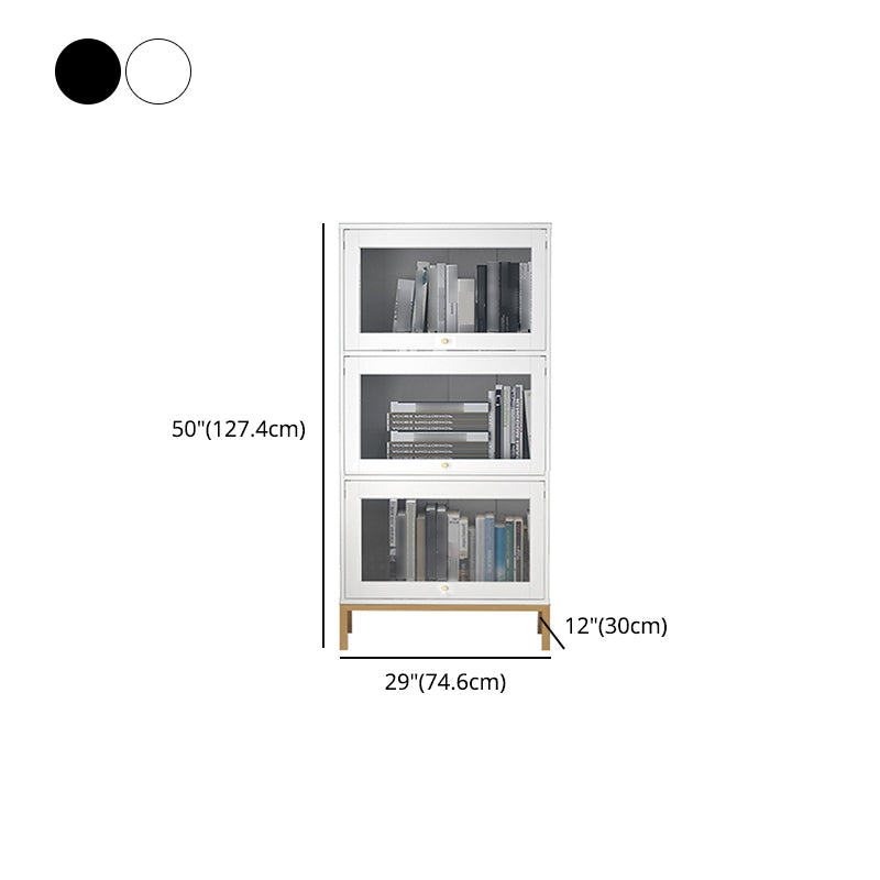 Glam Bookshelf Standard Wooden Shelf Bookcase with Cabinets for Office Clearhalo 'Bookcases' 'furn' 'furn_bookcases' 'Furniture' 'furniture_bookcases' 'Office Furniture' 5055825
