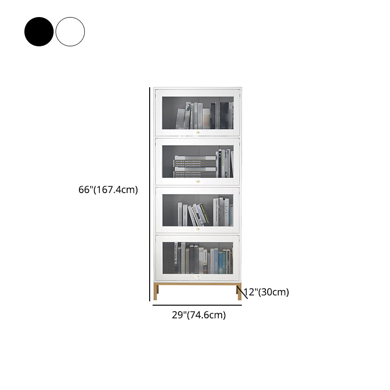 Glam Bookshelf Standard Wooden Shelf Bookcase with Cabinets for Office Clearhalo 'Bookcases' 'furn' 'furn_bookcases' 'Furniture' 'furniture_bookcases' 'Office Furniture' 5055826