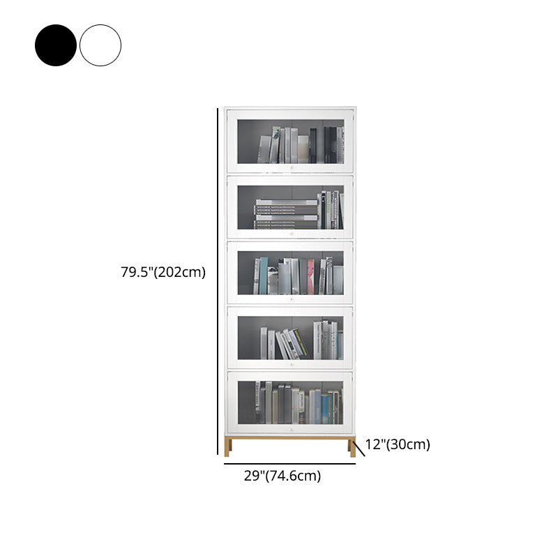 Glam Bookshelf Standard Wooden Shelf Bookcase with Cabinets for Office Clearhalo 'Bookcases' 'furn' 'furn_bookcases' 'Furniture' 'furniture_bookcases' 'Office Furniture' 5055827