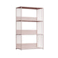 Metal Open Back Standard Bookcase Scandinavian Style Book Shelf 23.6"L x 11.8"W x 39.4"H Pink Clearhalo 'Bookcases' 'furn' 'furn_bookcases' 'Furniture' 'furniture_bookcases' 'Office Furniture' 5055829