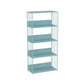 Metal Open Back Standard Bookcase Scandinavian Style Book Shelf 23.6"L x 11.8"W x 51.2"H Blue Clearhalo 'Bookcases' 'furn' 'furn_bookcases' 'Furniture' 'furniture_bookcases' 'Office Furniture' 5055836