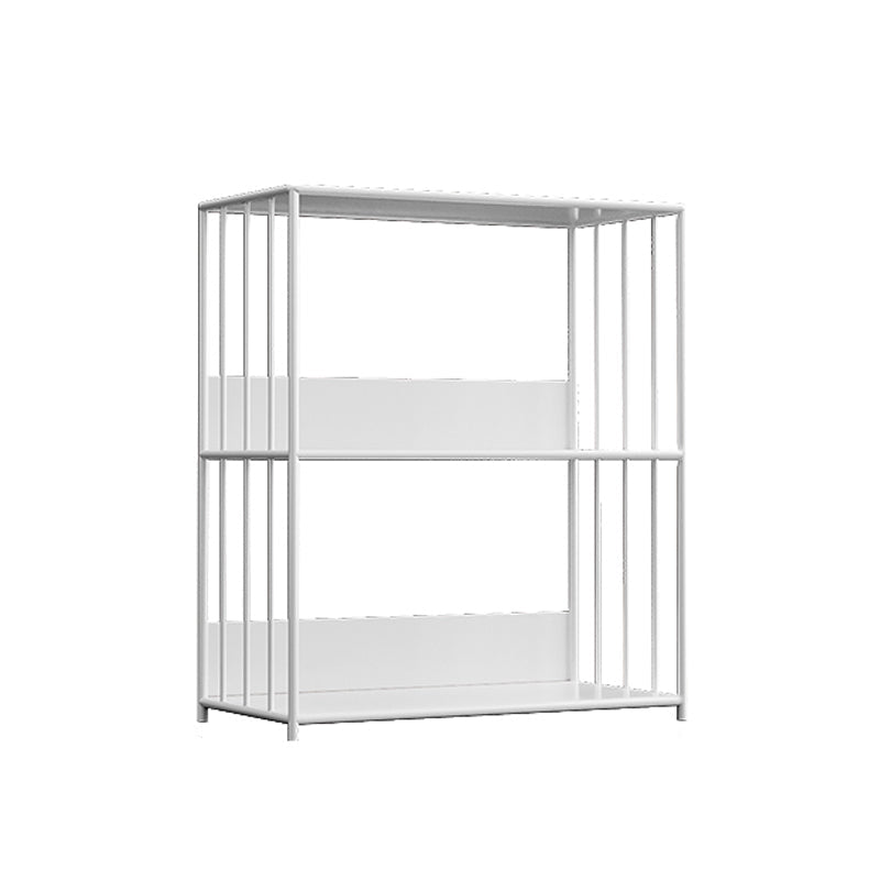 Metal Open Back Standard Bookcase Scandinavian Style Book Shelf 24"L x 12"W x 28"H White Clearhalo 'Bookcases' 'furn' 'furn_bookcases' 'Furniture' 'furniture_bookcases' 'Office Furniture' 5055837