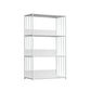 Metal Open Back Standard Bookcase Scandinavian Style Book Shelf 23.6"L x 11.8"W x 39.4"H White Clearhalo 'Bookcases' 'furn' 'furn_bookcases' 'Furniture' 'furniture_bookcases' 'Office Furniture' 5055838