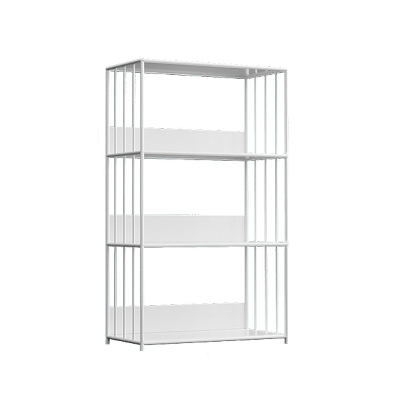 Metal Open Back Standard Bookcase Scandinavian Style Book Shelf 23.6"L x 11.8"W x 39.4"H White Clearhalo 'Bookcases' 'furn' 'furn_bookcases' 'Furniture' 'furniture_bookcases' 'Office Furniture' 5055838