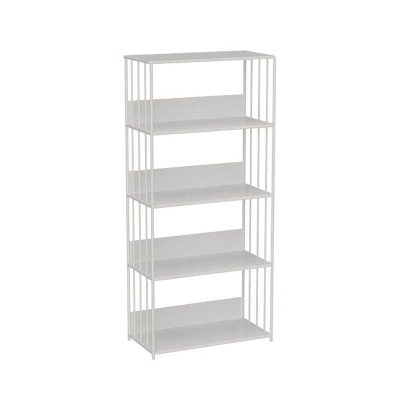 Metal Open Back Standard Bookcase Scandinavian Style Book Shelf 23.6"L x 11.8"W x 51.2"H White Clearhalo 'Bookcases' 'furn' 'furn_bookcases' 'Furniture' 'furniture_bookcases' 'Office Furniture' 5055840