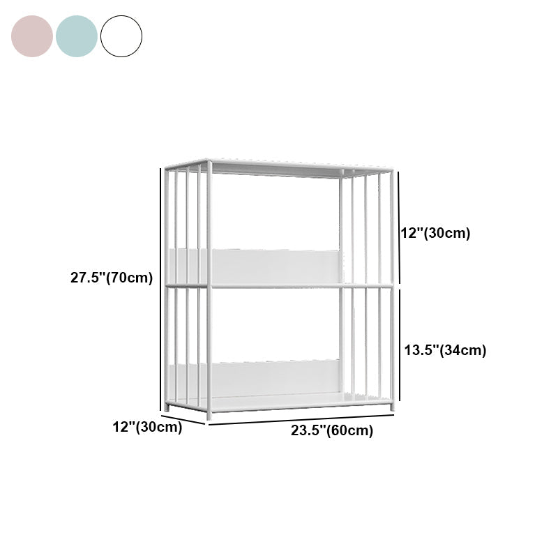 Metal Open Back Standard Bookcase Scandinavian Style Book Shelf Clearhalo 'Bookcases' 'furn' 'furn_bookcases' 'Furniture' 'furniture_bookcases' 'Office Furniture' 5055845
