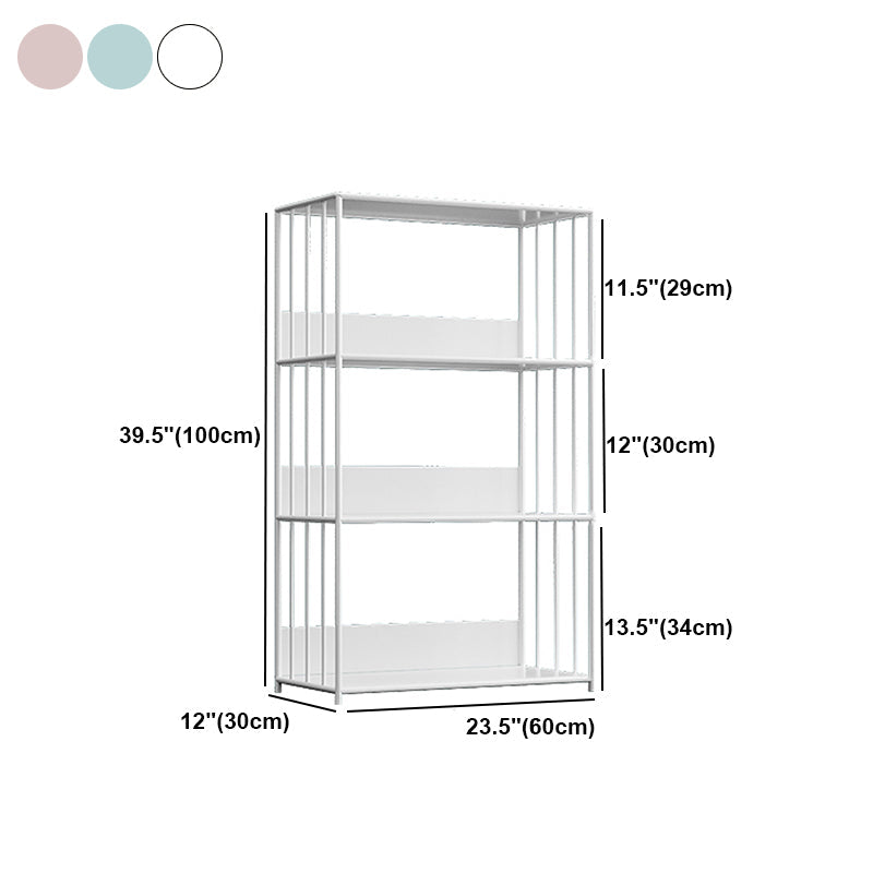 Metal Open Back Standard Bookcase Scandinavian Style Book Shelf Clearhalo 'Bookcases' 'furn' 'furn_bookcases' 'Furniture' 'furniture_bookcases' 'Office Furniture' 5055847