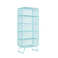 Scandinavian Style Standard Bookcase Metal Closed Back Book Shelf 31"L x 16"W x 71"H Blue Clearhalo 'Bookcases' 'furn' 'furn_bookcases' 'Furniture' 'furniture_bookcases' 'Office Furniture' 5055849