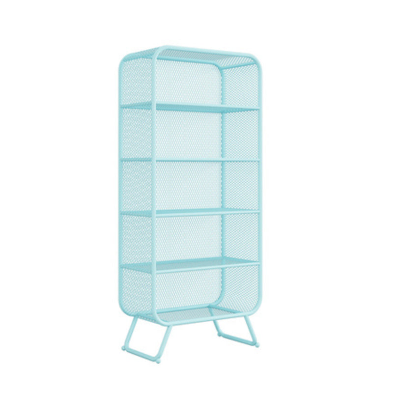 Scandinavian Style Standard Bookcase Metal Closed Back Book Shelf 31"L x 16"W x 71"H Blue Clearhalo 'Bookcases' 'furn' 'furn_bookcases' 'Furniture' 'furniture_bookcases' 'Office Furniture' 5055849