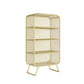 Scandinavian Style Standard Bookcase Metal Closed Back Book Shelf 23.6"L x 11.8"W x 59.1"H Gold Clearhalo 'Bookcases' 'furn' 'furn_bookcases' 'Furniture' 'furniture_bookcases' 'Office Furniture' 5055852